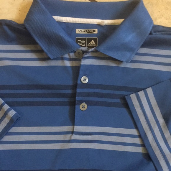 Adidas ClimaCool Men’s Striped Polo Shirt size M - Picture 3 of 8